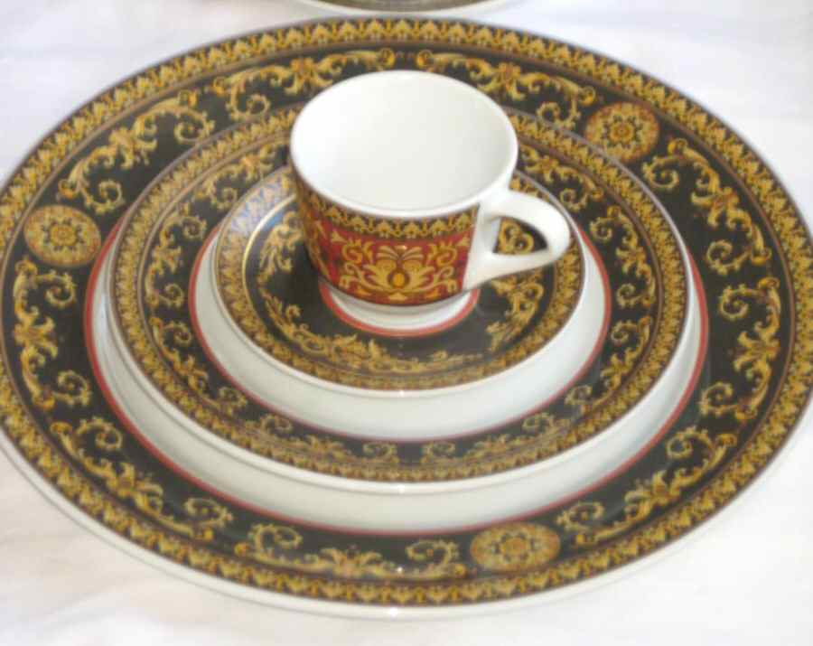 Medusa Red (Restaurant, Hotel) Footed Cup & Saucer Set by Rosenthal - Continental-1