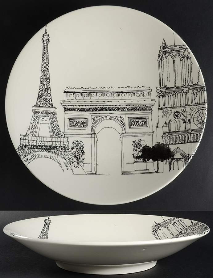City Scenes 13" Shallow Round Bowl by Royal Stafford-1