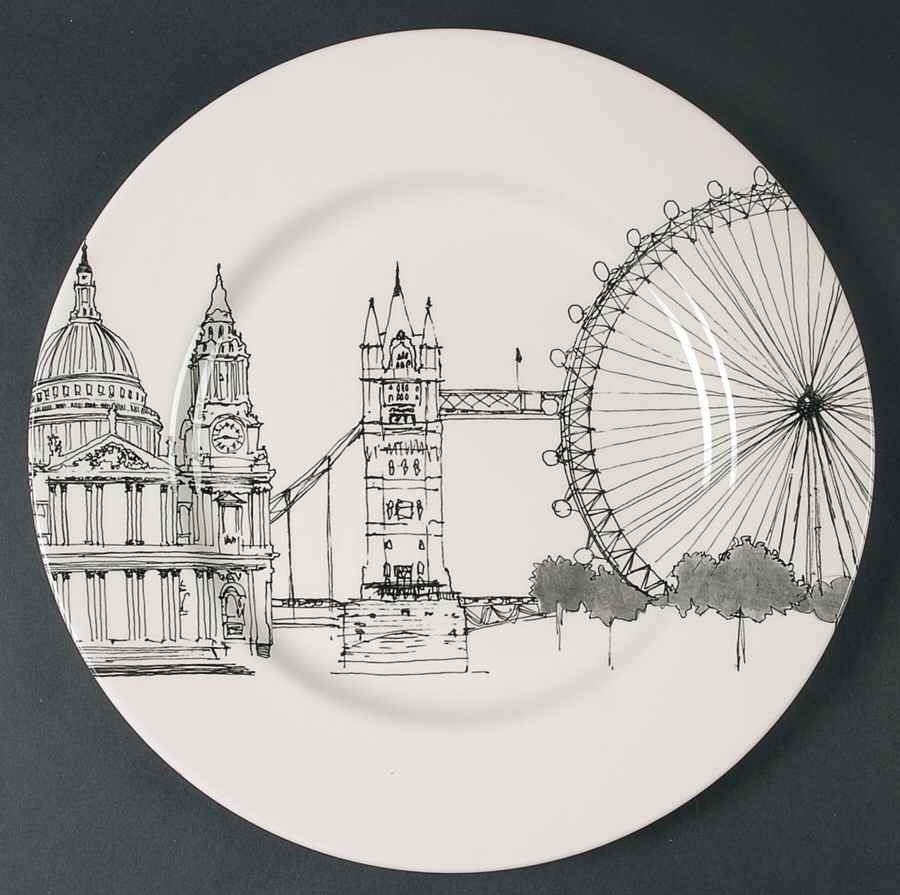 City Scenes Dinner Plate by Royal Stafford-1