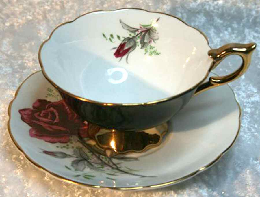 1994 Footed Cup & Saucer Set by Royal Stafford-1