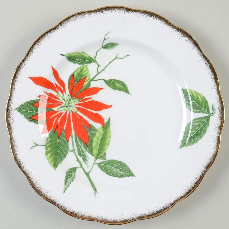 Poinsettia Salad Plate by Royal Standard-1
