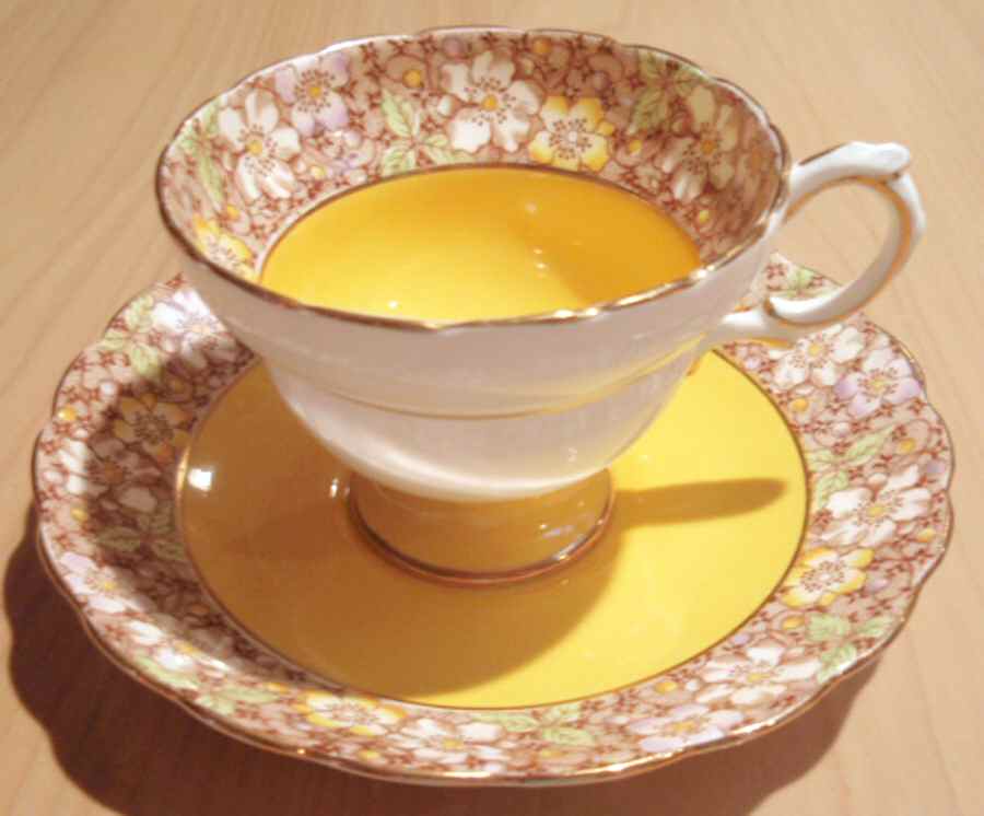 4957A Footed Cup & Saucer Set by Rosina-Queens-1