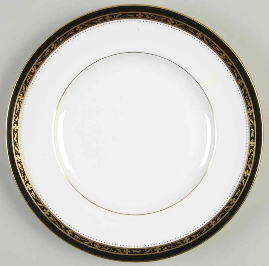 Odette (Black) Salad Plate by Royal Worcester-1