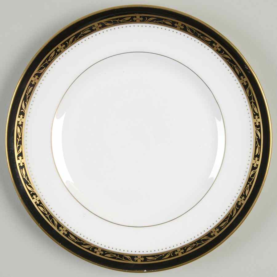 Odette (Black) Bread & Butter Plate by Royal Worcester-1