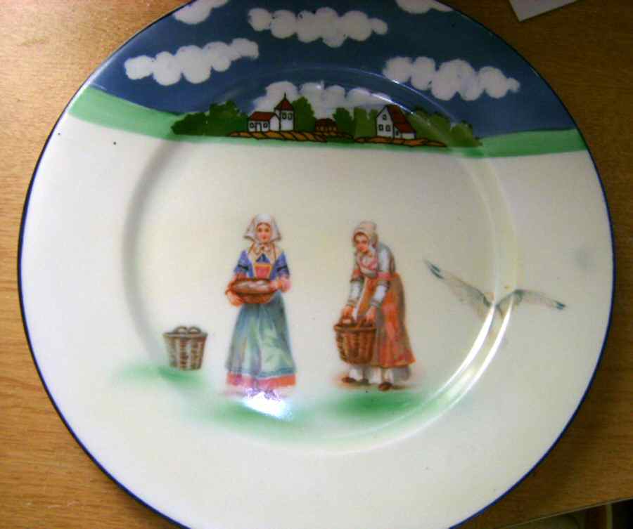 Brittany Women Blue Dinner Plate by Royal Bayreuth-1