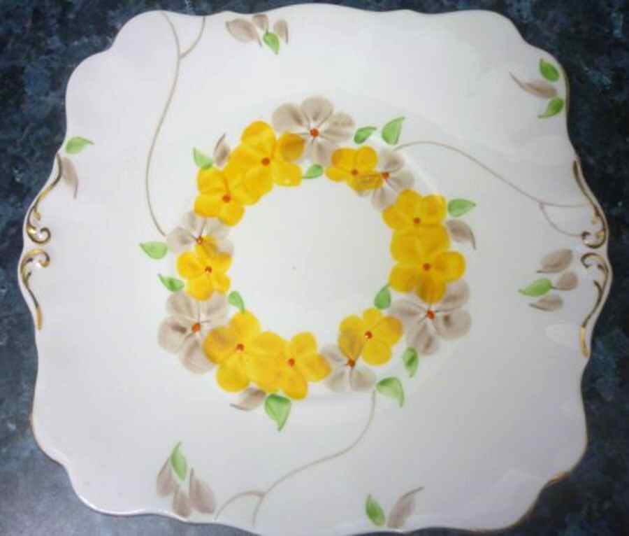 319 Square Handled Cake Plate by Royal Standard-1