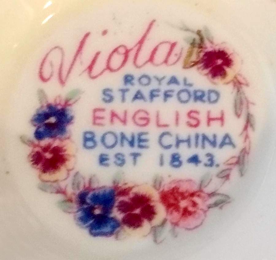 Viola Footed Cup & Saucer Set by Royal Stafford-1