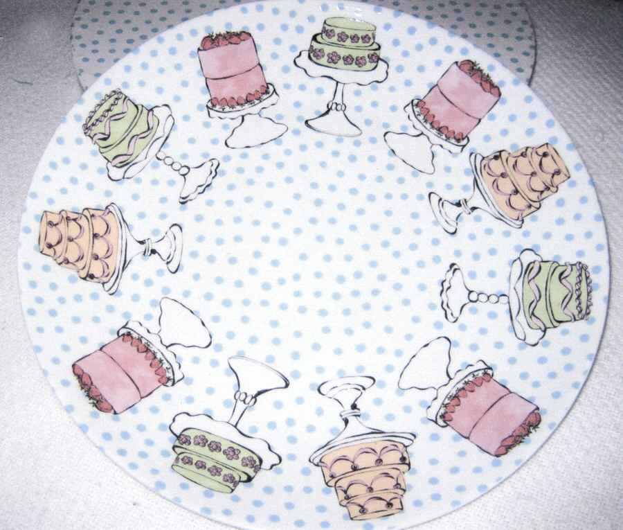 Eat Dessert First 16" Chop Plate (Round Platter) by Rosanna-1