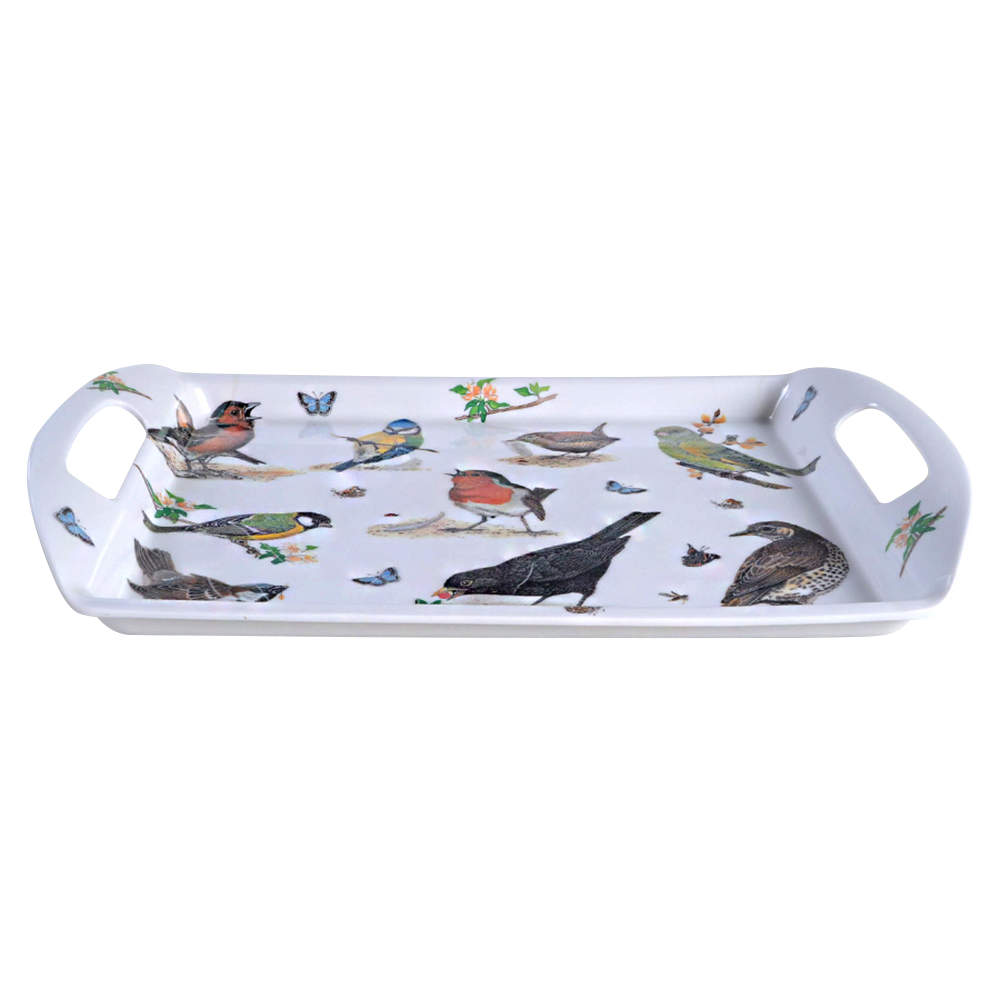 Garden Birds Small Melamine Tray by Roy Kirkham-1