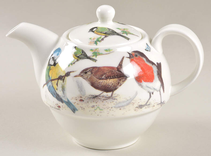 Garden Birds Tea for 1-Teapot & Lid No Cup or Saucer by Roy Kirkham-1