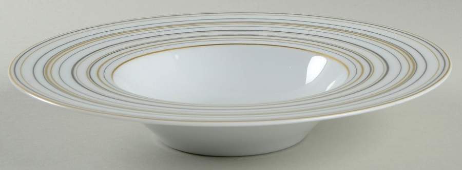 Attraction Gold and Platinum Rim Soup Bowl by Raynaud-1