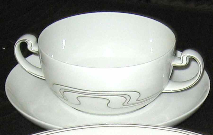 R2121 Flat Cream Soup Bowl & Saucer Set by Rosenthal - Continental-1