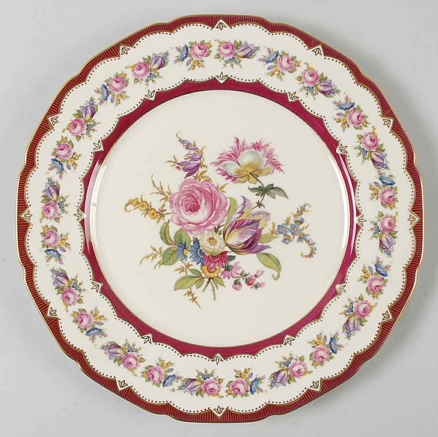 1027 Maroon Dinner Plate by Rosenthal - Continental-1