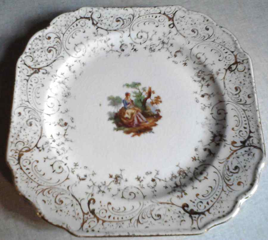 RYL318 Square Bread & Butter Plate by Royal (USA)-1