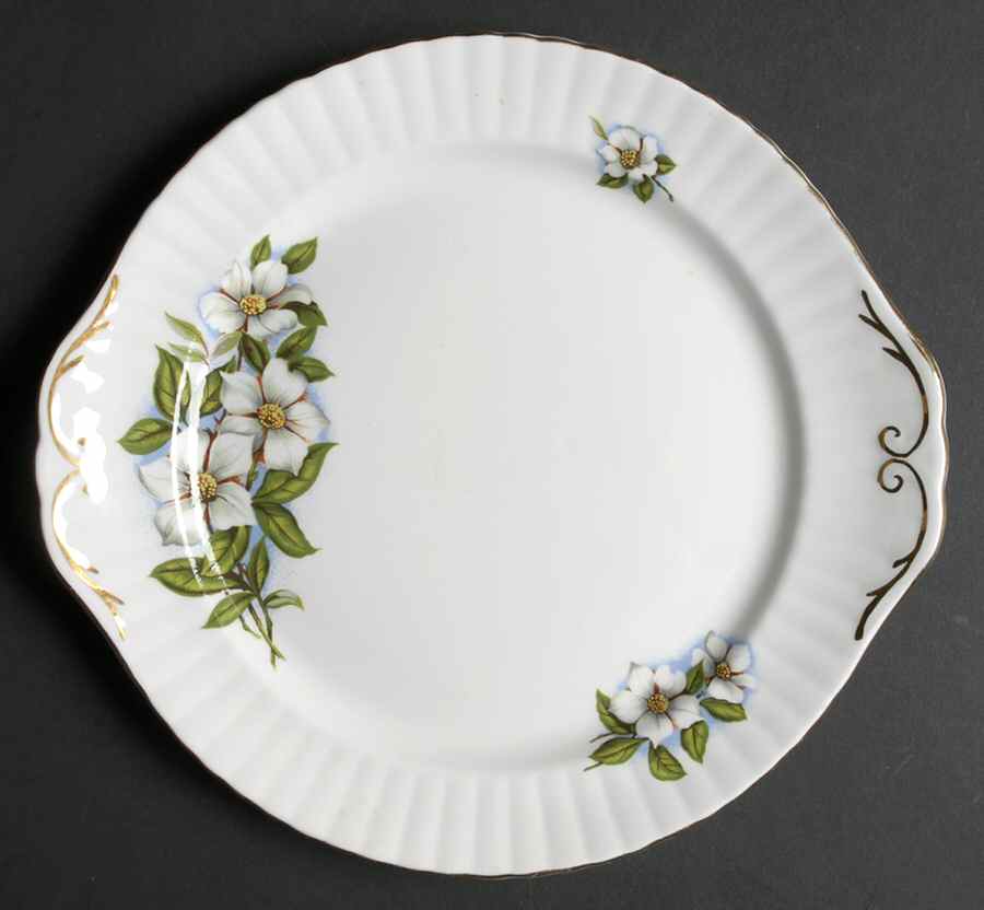 Dogwood Handled Cake Plate by Royal Windsor-1