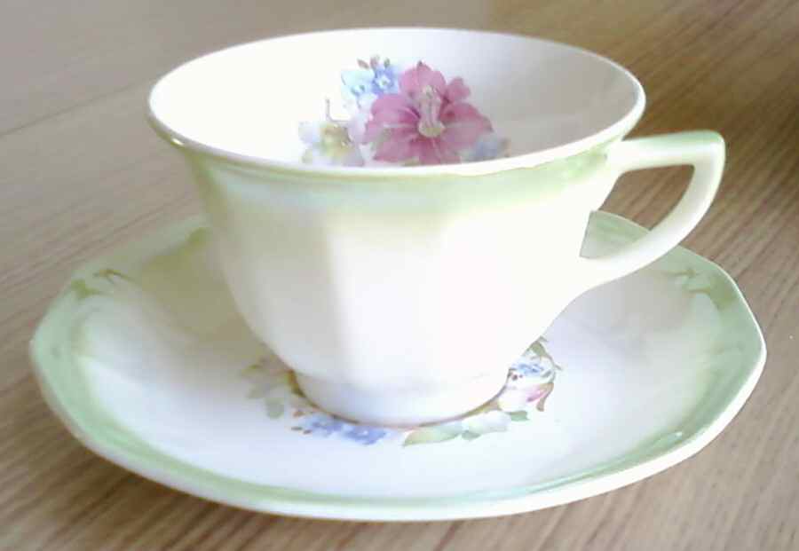 Adelphia Footed Cup & Saucer Set by Royal (USA)-1