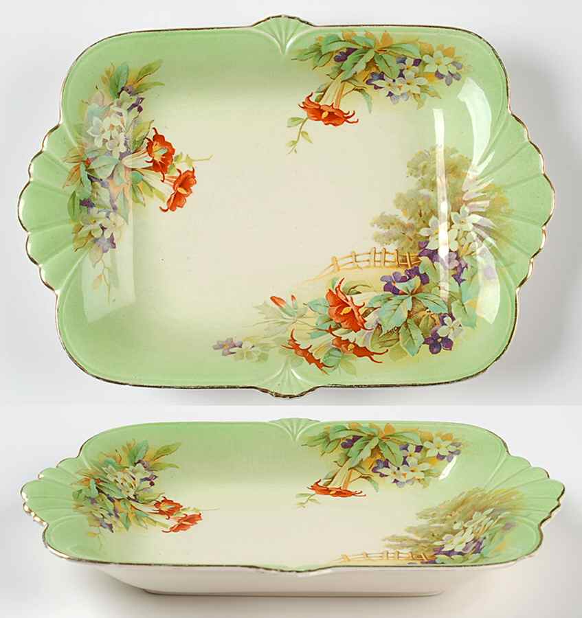 RWI117 Fan Handle Rectangular Tray by Royal Winton-1