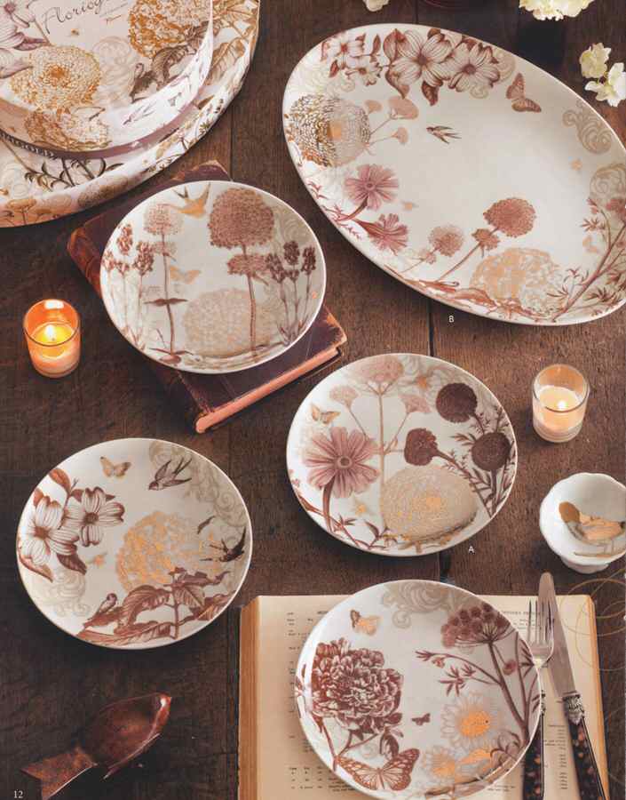 Floriography 15" Oval Serving Platter by Rosanna-1