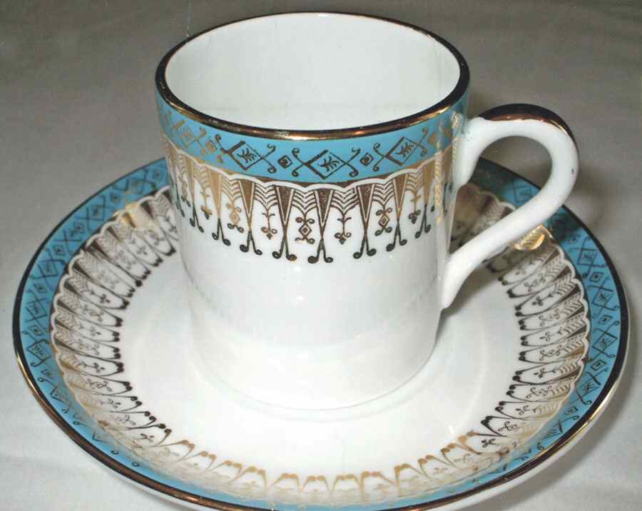 Majestic Turquoise Flat Cup & Saucer Set by Royal Grafton-1