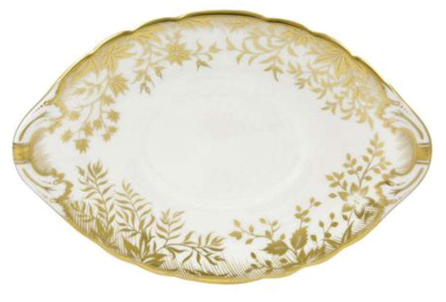 Arboretum Gold Underplate for Gravy Boat by Royal Crown Derby-1