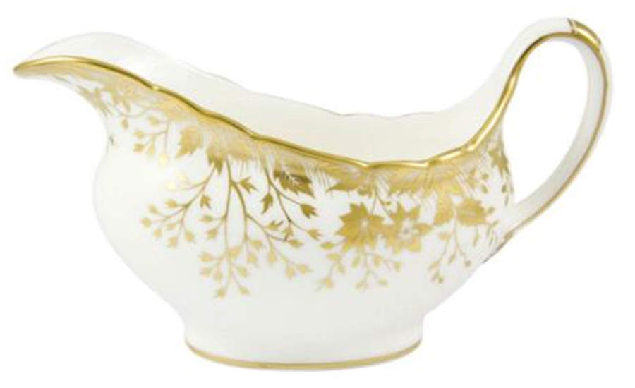 Arboretum Gold Gravy Boat by Royal Crown Derby-1