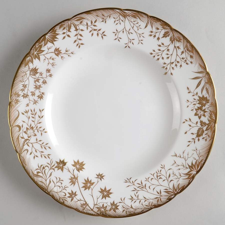 Arboretum Gold Dinner Plate by Royal Crown Derby-1
