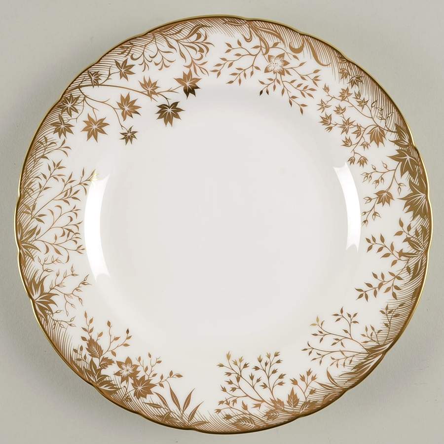 Arboretum Gold Salad Plate by Royal Crown Derby-1