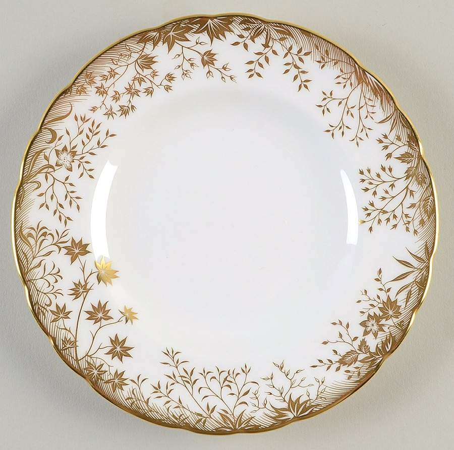 Arboretum Gold Bread & Butter Plate by Royal Crown Derby-1