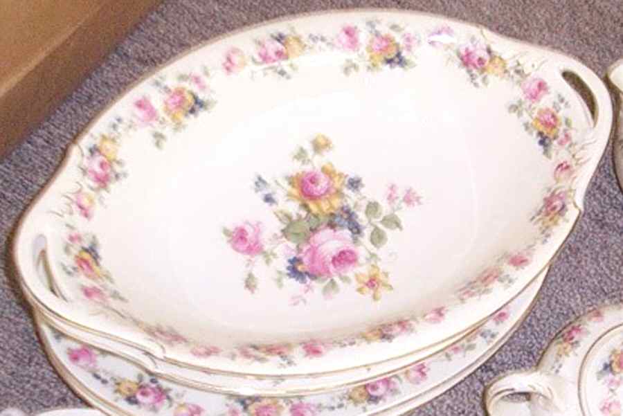 Rosemere, The 9" Oval Vegetable Bowl by Royal Ivory (Czech, Germany)-1