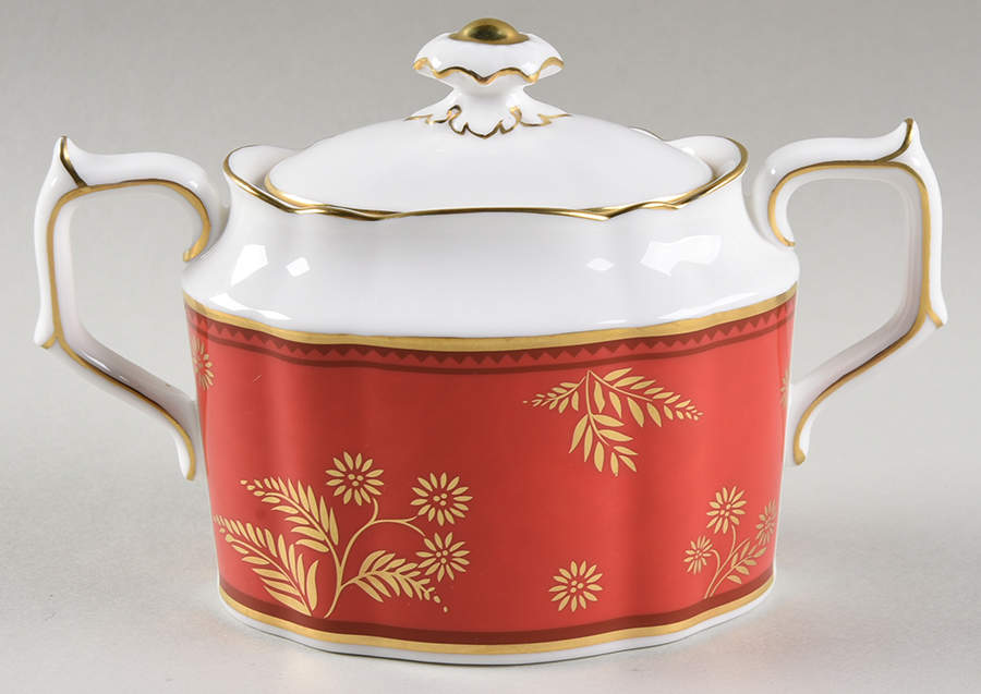 India Sugar Bowl & Lid by Royal Crown Derby-1