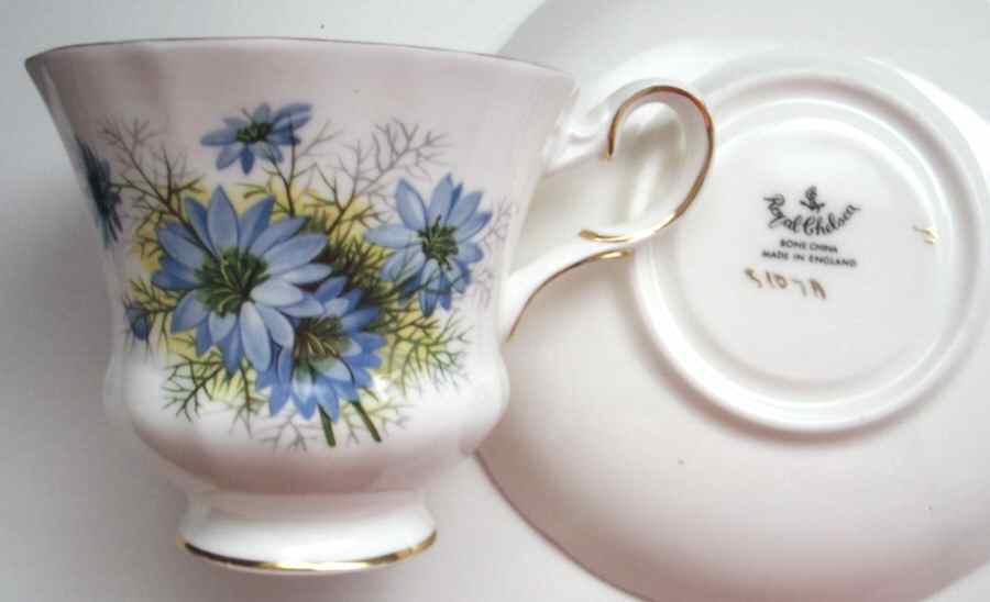 5107a Footed Cup & Saucer Set by Royal Chelsea-1