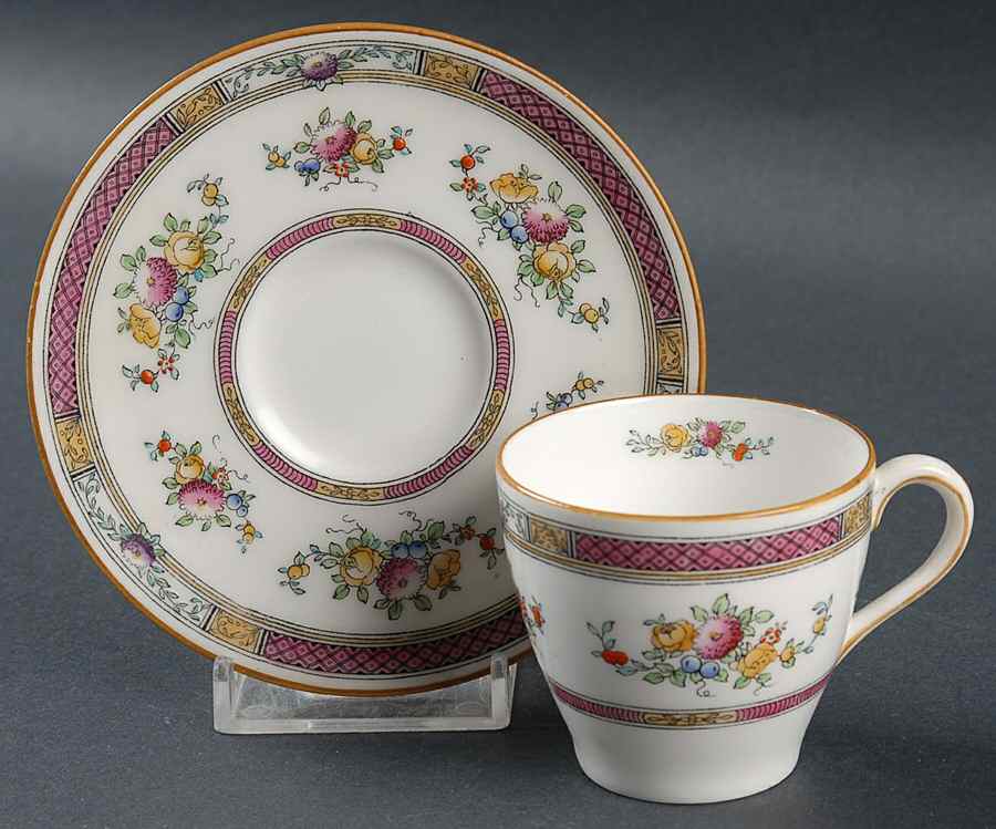 H1429 Flat Demitasse Cup & Saucer Set by Royal Doulton-1