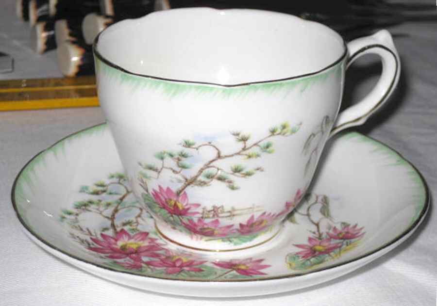 606 Footed Cup & Saucer Set by Royal Grafton-1