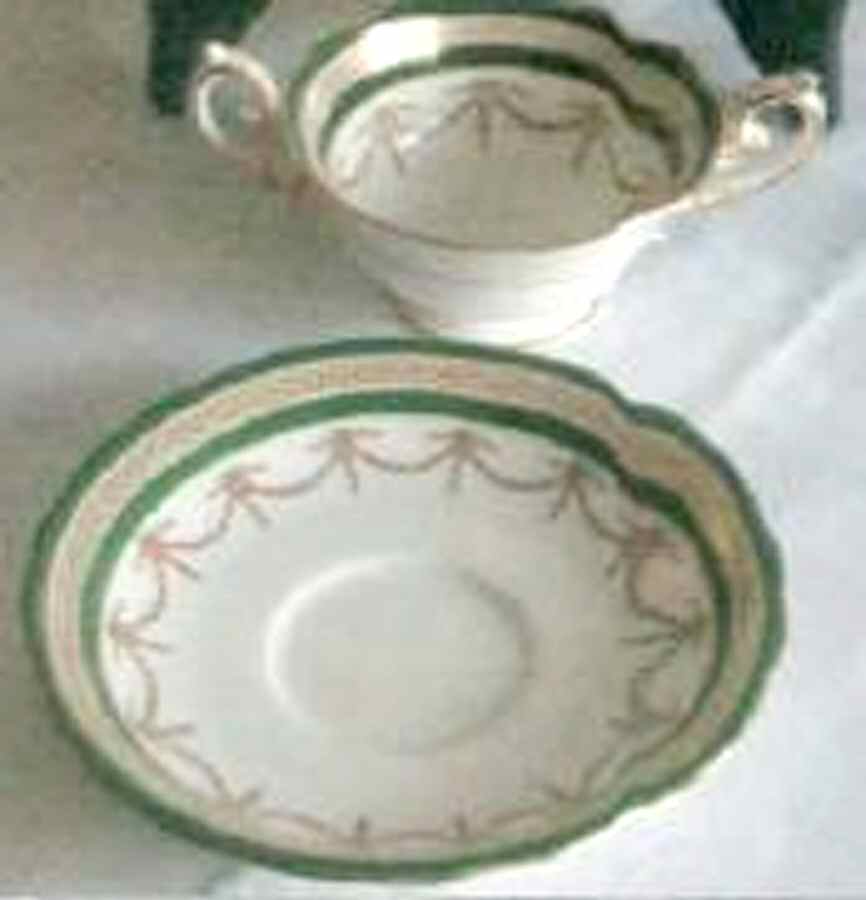W7638 Footed Cream Soup Bowl & Saucer Set by Royal Worcester-1