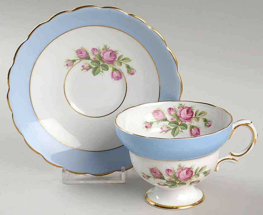5001 Footed Cup & Saucer Set by Rosina-Queens-1