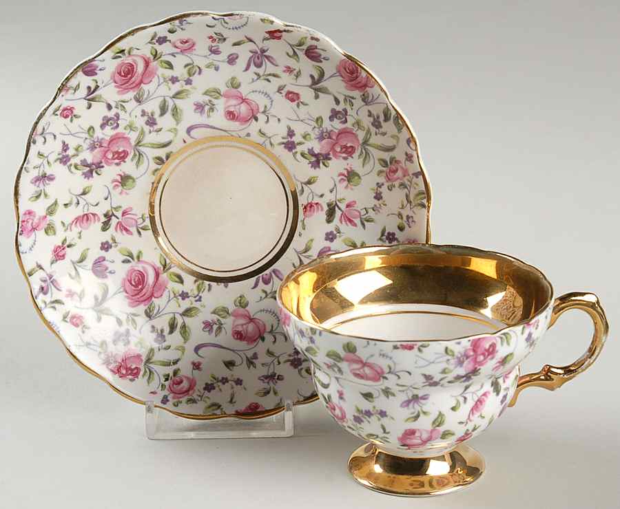 5040a Footed Cup & Saucer Set by Rosina-Queens-1