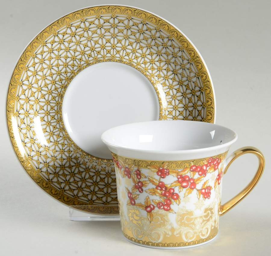 Christmas in Your Heart Cappuccino Cup & Saucer Set by Rosenthal - Continental-1