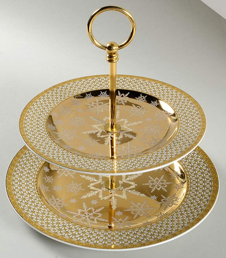 Christmas in Your Heart 2 Tiered Serving Tray (Dinner & Salad Plate) by Rosenthal - Continental-1