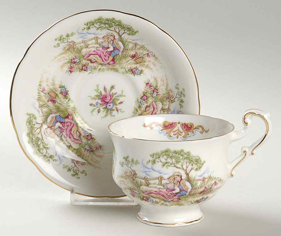 R188 Footed Cup & Saucer Set by Royal Standard-1