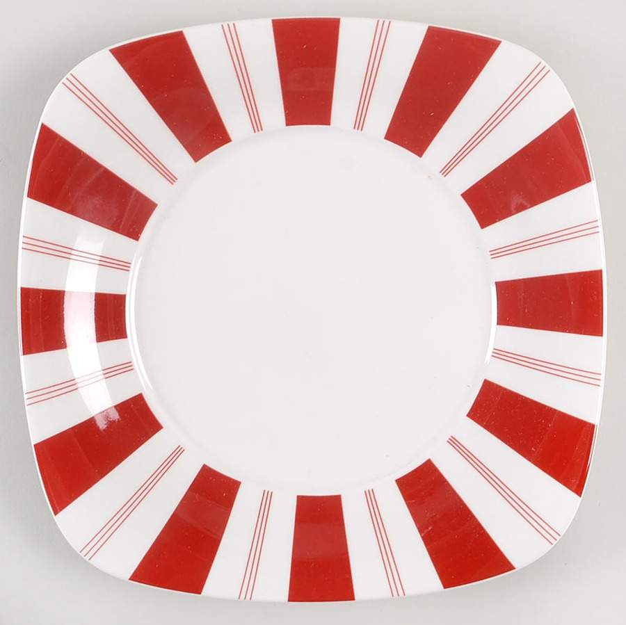 Tuxedo Rouge Square Salad Plate by Red Vanilla-1
