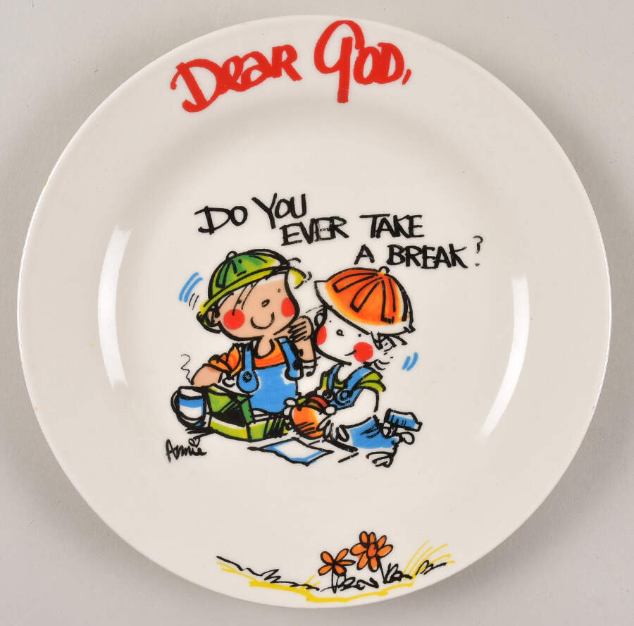 Dear God Salad Plate by Royal Norfolk-1