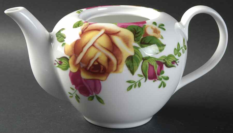 Country Rose Teapot No Lid by Royal Albert-1