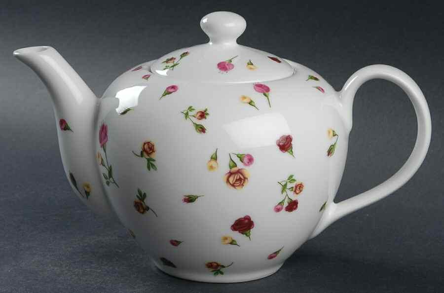 Country Rose Buds Teapot & Lid by Royal Albert-1