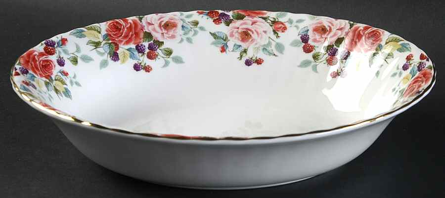 Rosa 9" Oval Vegetable Bowl by Royal Albert-1