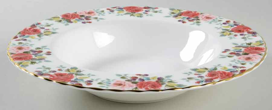 Rosa Large Rim Soup Bowl by Royal Albert-1