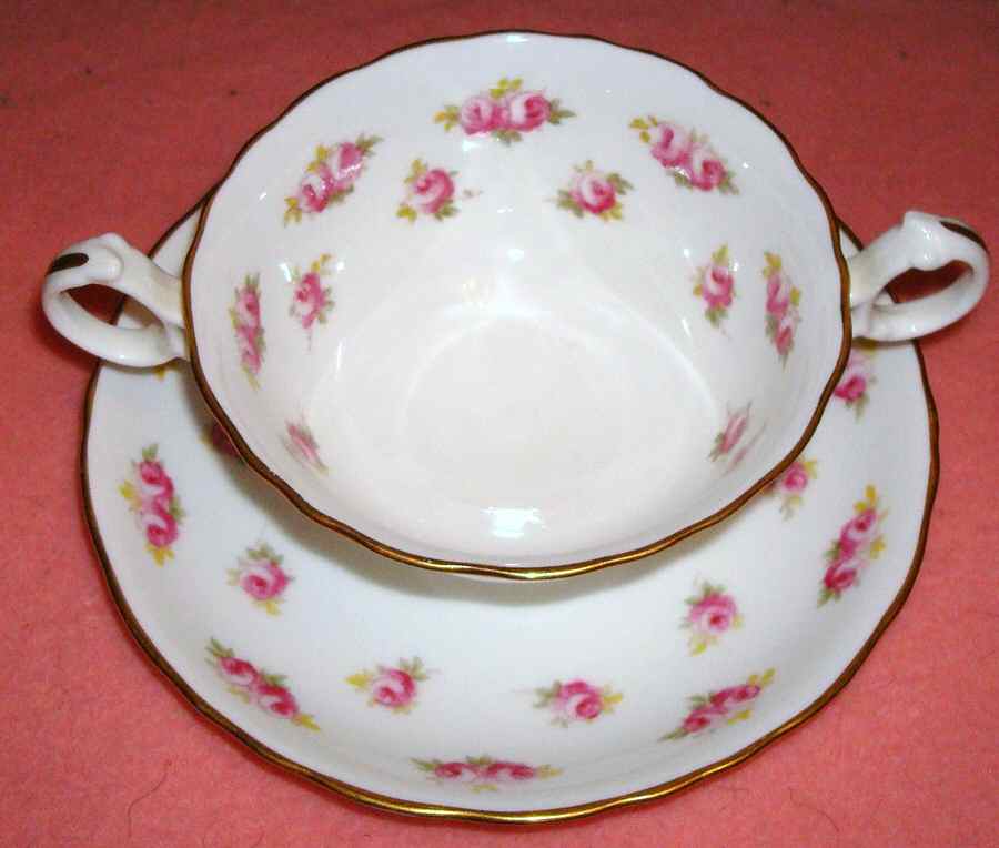 ROC207 Flat Cream Soup Bowl & Saucer Set by Royal Cauldon-1