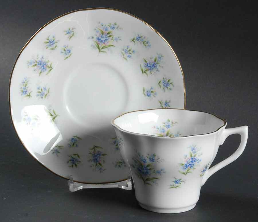 RIA84 Flat Cup & Saucer Set by Rosina-Queens-1