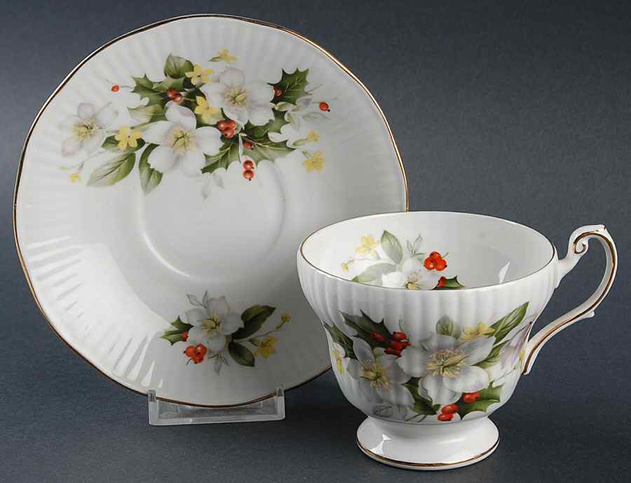 RIA85 Footed Cup & Saucer Set by Rosina-Queens-1