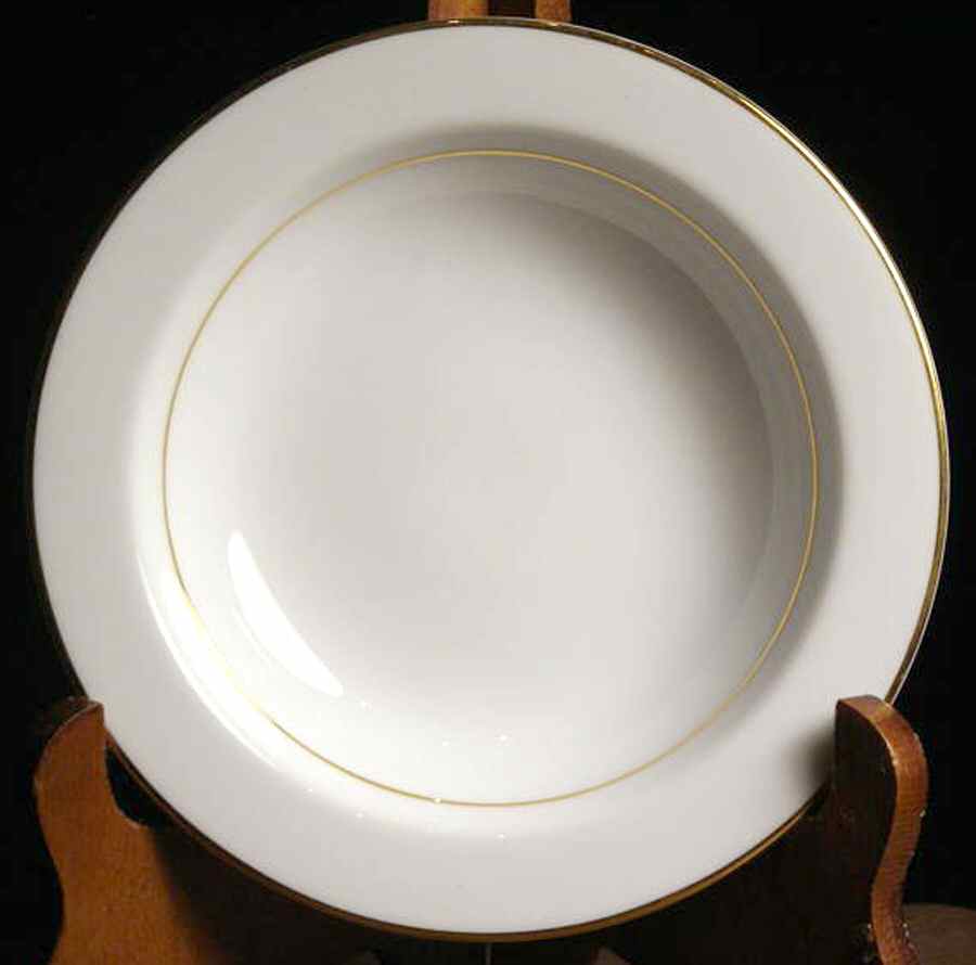 RO75 White Rim Soup Bowl by Rose (Japan)-1