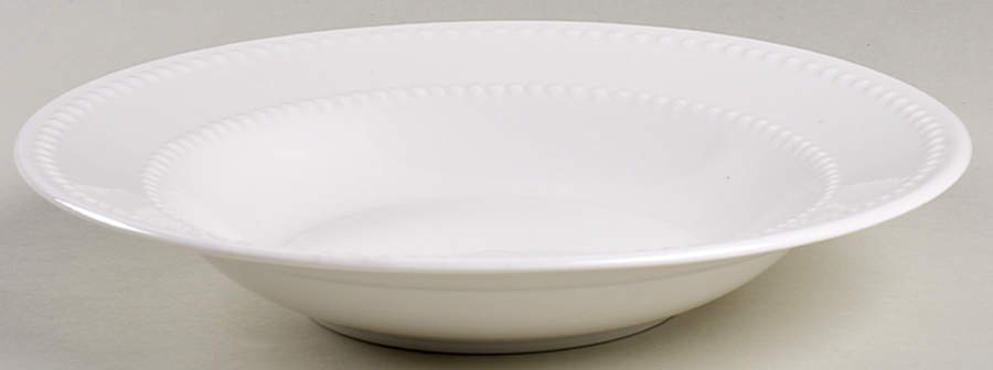 Beaded Edge White Rim Soup Bowl by Royal Norfolk-1